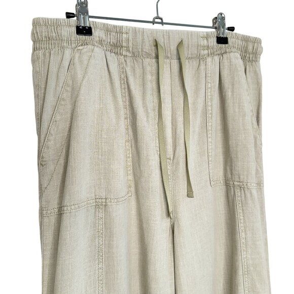 Next Light Sage Green Linen Blend Crop Pants, 10 - Picture 3 of 11